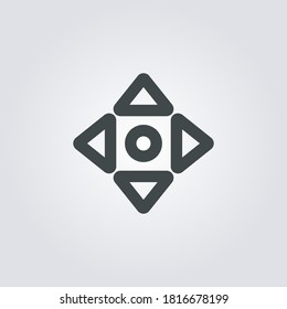 move cursor Icon. move cursor symbol isolated on Gradient background. Vector Illustration