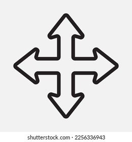 Move cursor icon vector illustration in line style, use for website mobile app presentation