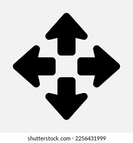 Move cursor icon vector illustration in solid style, use for website mobile app presentation