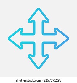 Move cursor icon vector illustration in gradient style, use for website mobile app presentation