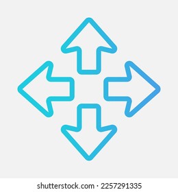 Move cursor icon vector illustration in gradient style, use for website mobile app presentation