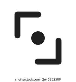 Move Diagonal Left Navigation Lineart Icon. Good for GPS and travel app UI.