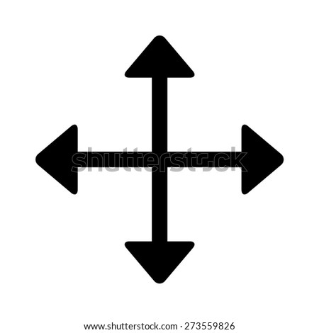 Move directional arrow line art vector icon for apps and websites