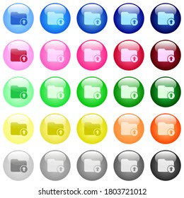 Subir iconos de directorio en un conjunto de 25 botones esféricos brillantes de color