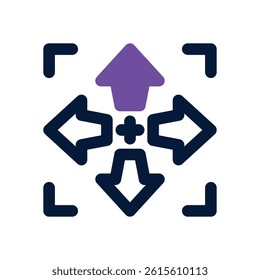 move dual tone icon. Sleek and modern vector icon for websites, mobile apps, marketing materials, and corporate design. Fully scalable and ready to use.