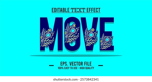 move editable text effect concept