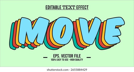 move editable text effect concept