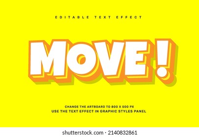 Move editable text effect template