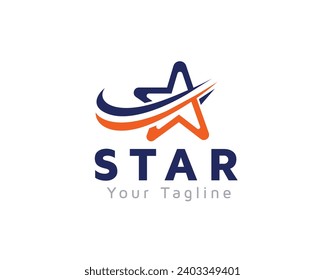 move fast abstract star logo icon symbol design template illustration inspiration