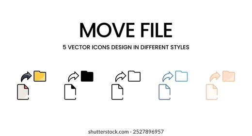Mover Ícones de vetor de arquivos definir ilustração de estoque