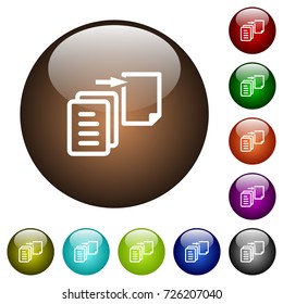 Move file white icons on round color glass buttons