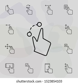 Move, finger, touch, hands icon. Universal set of touch gesture for website design and development, app development
