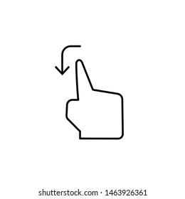 Move, finger, touch icon. Element of corruption icon. Thin line icon on white background