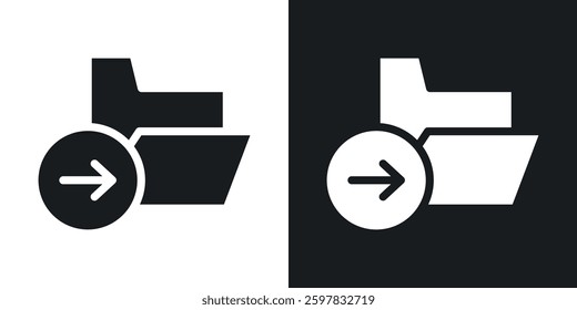 Move To Folder icon symbol collection on white background.