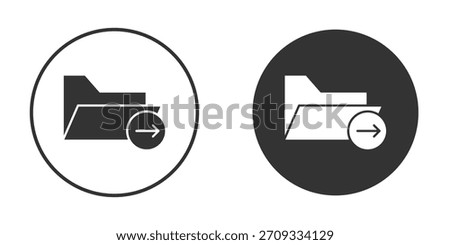 Move To Folder icon symbol sign in solid style.