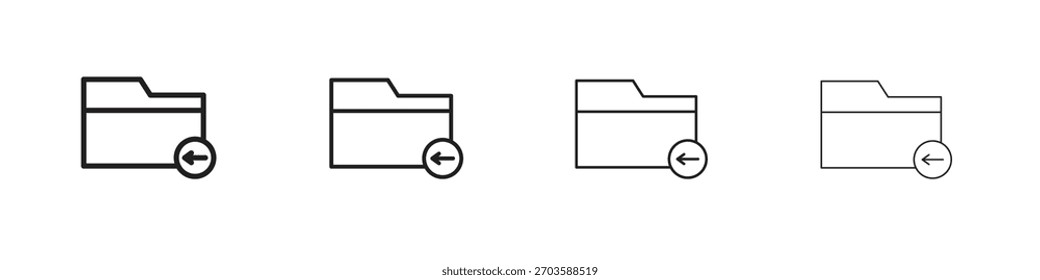 Mover a los iconos de carpeta Elementos de Vector de símbolos para Web de infografía