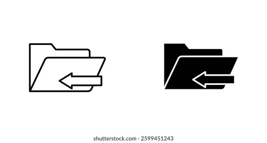 Move To Foldericons for ui. vector illustration