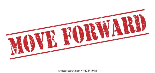 move forward vector stamp on white background