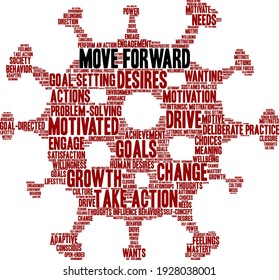Move Forward word cloud on a white background. 