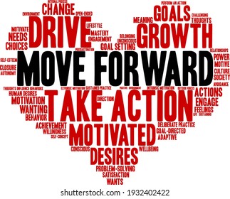 Move Forward word cloud on a white background. 