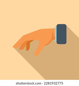 Move gesture icon flat vector. Finger hold. Palm arm