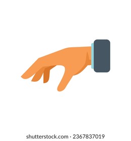 Move gesture icon flat vector. Finger hold. Palm arm isolated