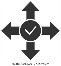 Mover icono de glifo Ilustración vectorial