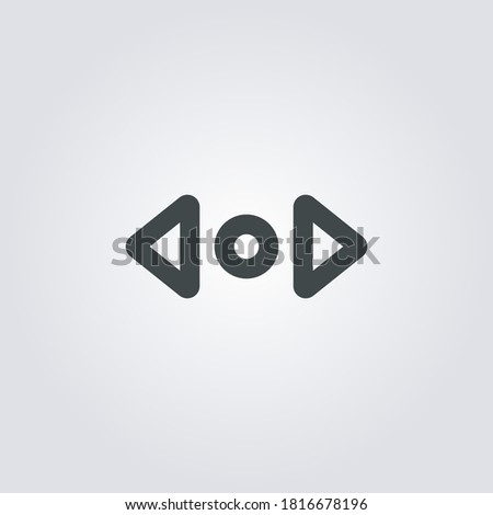 move horizontal Icon. move horizontal symbol isolated on Gradient background. Vector Illustration