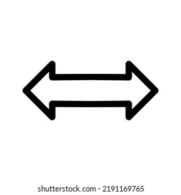 Move Horizontally Icon Vector Symbol Design Illustration