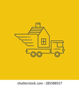 Move house service. Relocation property,