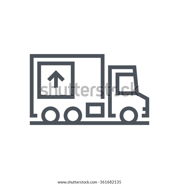 Move house,\
truck, real estate icon suitable for info graphics, websites and\
print media. Vector, flat icon, clip\
art.