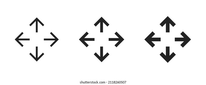 Move Icon Arrow Drag Symbol, Direction Arrows	
