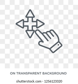 Move icon. Move design concept from  collection. Simple element vector illustration on transparent background.