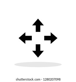 Move icon in flat style. Move symbol for your web site design, logo, app, UI Vector EPS 10.