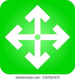 Move icon. Flat vector illustation.