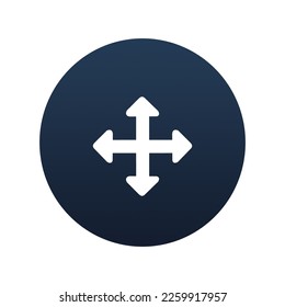 Move icon, Flat vector illustration for web and mobile interface, EPS 10