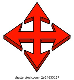 Icono de movimiento Ilustración Dibujado a mano Vector aislado