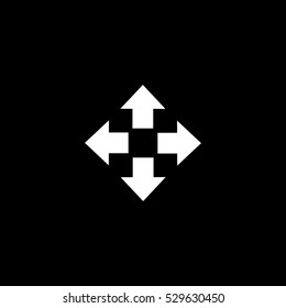 move icon, isolated, white background