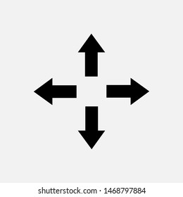 Move Icon. Navigation Illustration As A Simple Vector Sign & Trendy Symbol for Design,  Websites, Presentation or Mobile Application.  