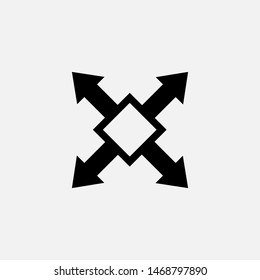 Move Icon. Navigation Illustration As A Simple Vector Sign & Trendy Symbol for Design,  Websites, Presentation or Mobile Application.  