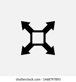 Move Icon. Navigation Illustration As A Simple Vector Sign & Trendy Symbol for Design,  Websites, Presentation or Mobile Application.  