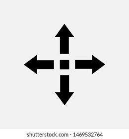 Move Icon. Navigation Illustration As A Simple Vector Sign & Trendy Symbol for Design,  Websites, Presentation or Mobile Application.
