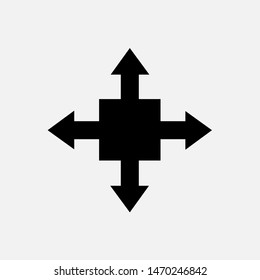 Move Icon. Navigation Illustration As A Simple Vector Sign & Trendy Symbol for Design,  Websites, Presentation or Mobile Application.  