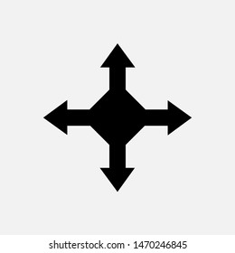 Move Icon. Navigation Illustration As A Simple Vector Sign & Trendy Symbol for Design,  Websites, Presentation or Mobile Application.  
