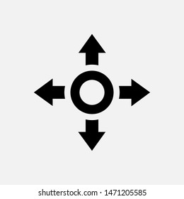 
Move Icon. Navigation Illustration As A Simple Vector Sign & Trendy Symbol for Design,  Websites, Presentation or Mobile Application. 