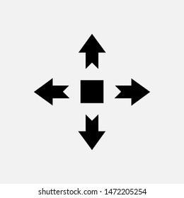 Move Icon. Navigation Illustration As A Simple Vector Sign & Trendy Symbol for Design,  Websites, Presentation or Mobile Application. 