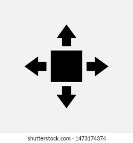 Move Icon. Navigation Illustration As A Simple Vector Sign & Trendy Symbol for Design,  Websites, Presentation or Mobile Application.  