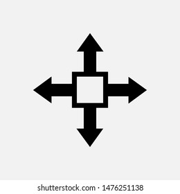 Move Icon. Navigation Illustration As A Simple Vector Sign & Trendy Symbol for Design,  Websites, Presentation or Mobile Application.
