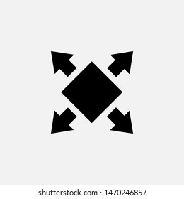 Move Icon. Navigation, Spread. Maximize Illustration. Applied as Trendy Symbol for Design Elements, Websites, Presentation and Application - Vector. 