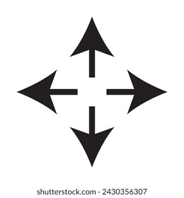 move icon on white background. flat style, eps10